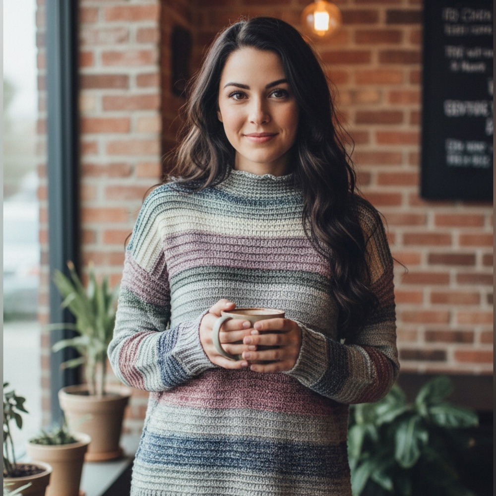 American Eagle Striped Multicolor Women's Sweater